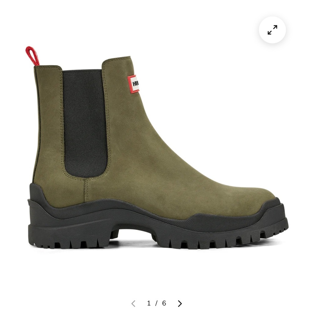 Hunter Womens Green Chelsea Boots size 8